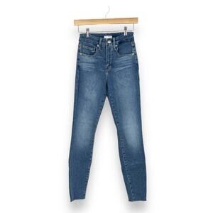 Good American Skinny High Waisted Medium Wash Jeans Women's 4 27 Organic Cotton
